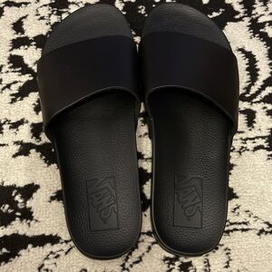 Vans Matte Black Slide Sandals
